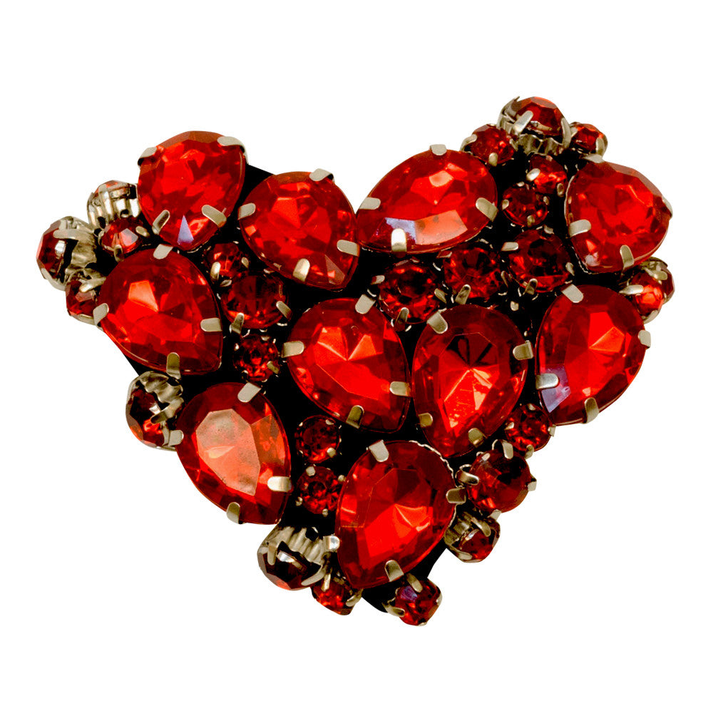 Red heart crystal