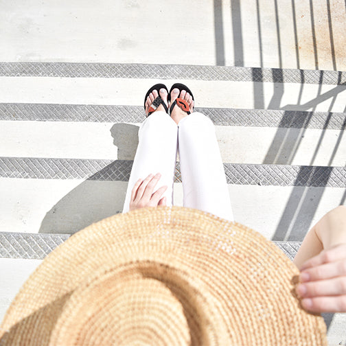 Black Women's Mid heels Sandals with Lipstick, Flip Flops summer Image