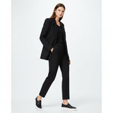 Black Leather Woven Sneaker