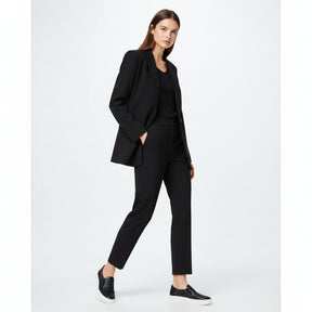 Black Leather Woven Sneaker