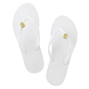 Gold Shell- Big Kids Flip Flops Sandal with Studs Charm for Girls