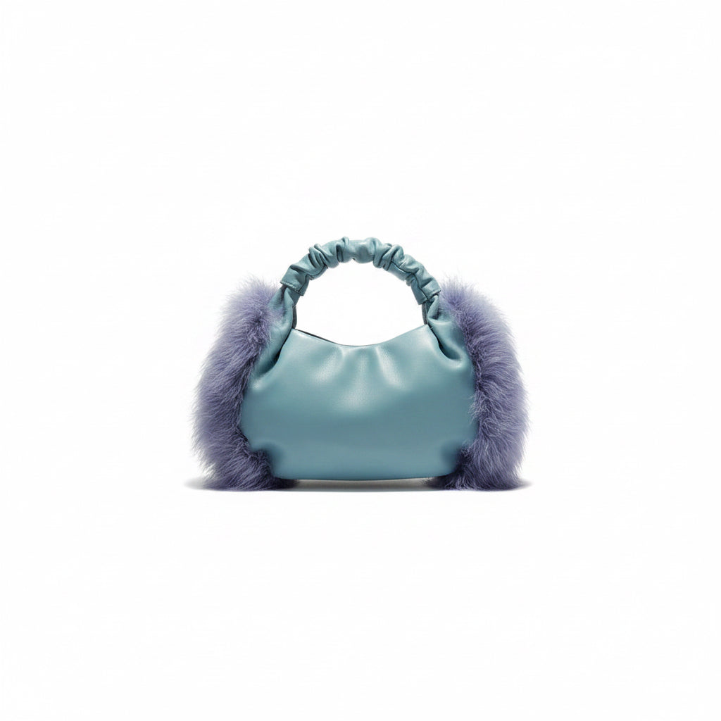 Pastel Blue Feather Accent Bag – Online Exclusive