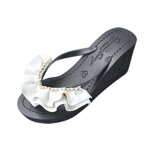 Rockaway White - Women's Flat Sandal, White, Ribbon