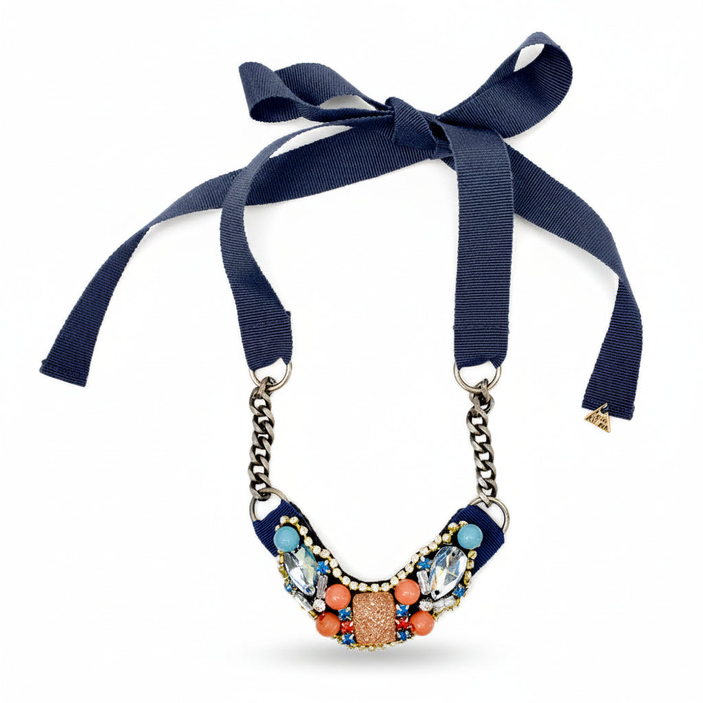 Pink Sunset Park - Rhinestone Embellished Necklace