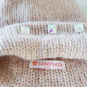Soft Alpaca Mohair Beanie Knit Hat in Pink