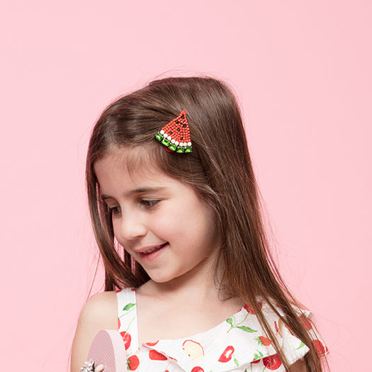 Watermelon- Rhine Stone Kids Hair Pin