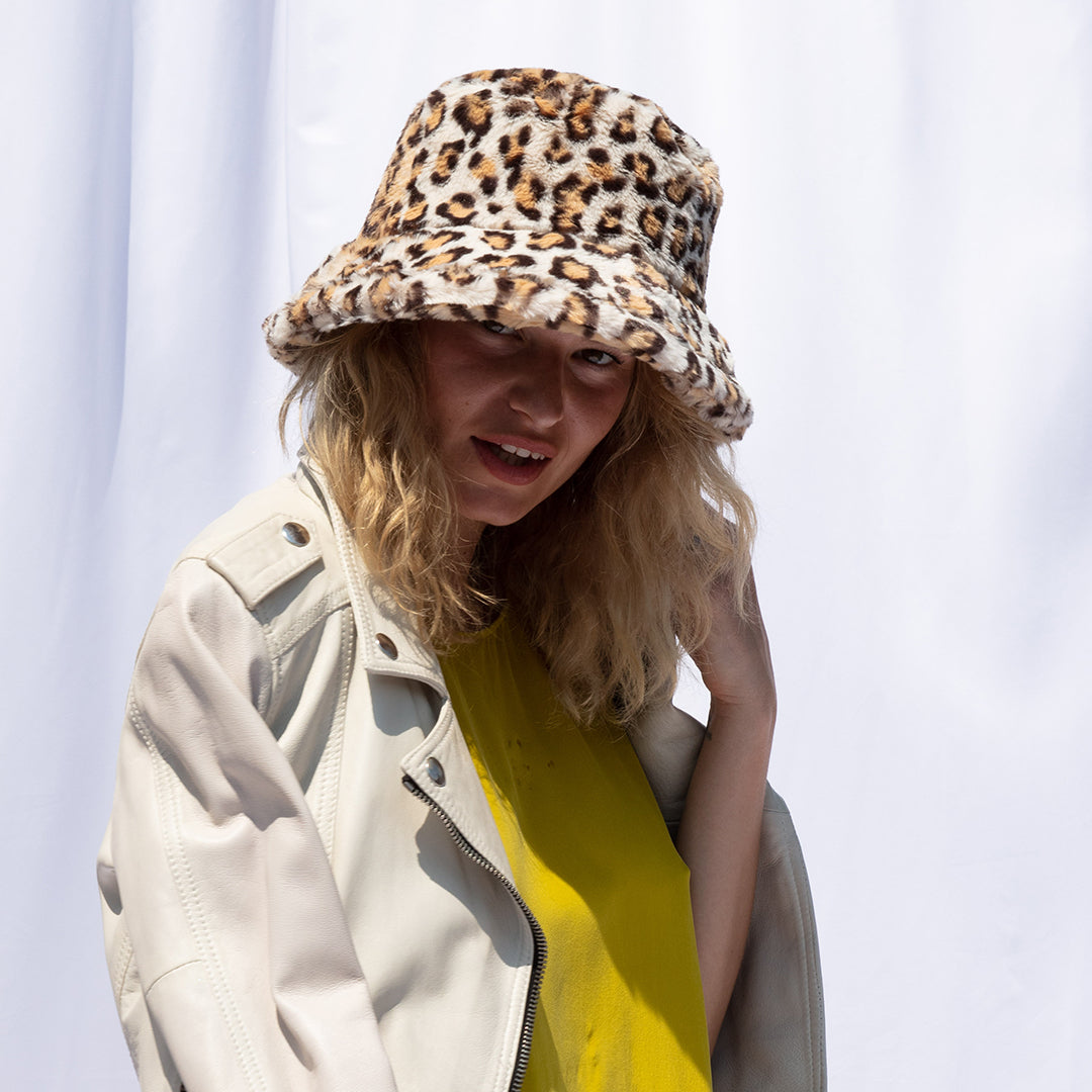 Leopard Fur Bucket Hat